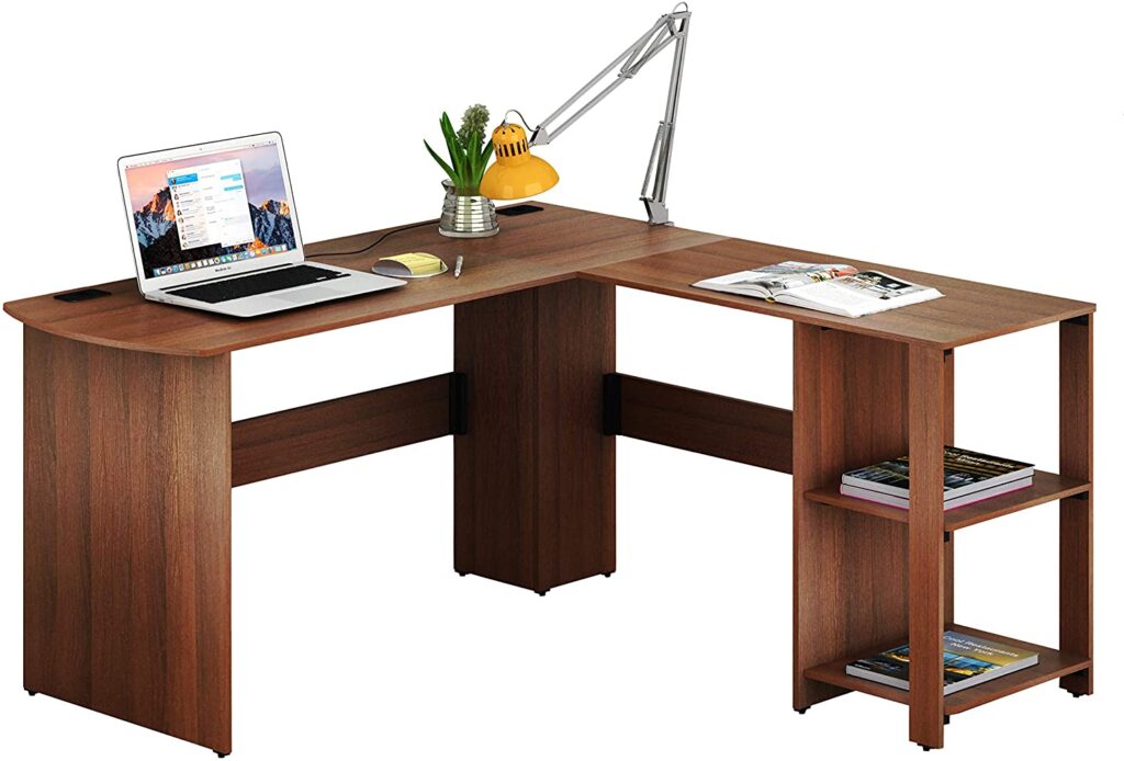 L-shaped desks for college students
