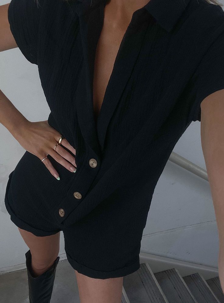 black romper for summer funeral