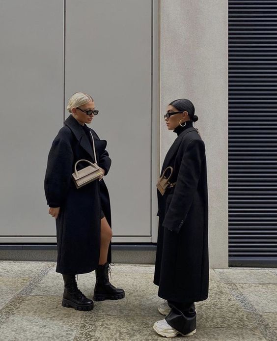 black coat funeral outfit for teen girls