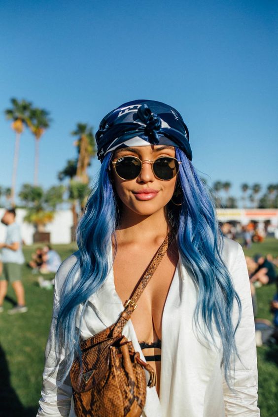 blue festival hairstyle ideas