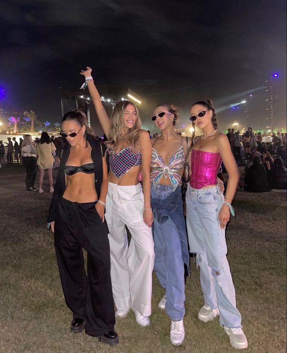 small top baggy pants festival outfits