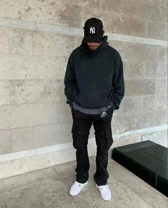all black college outfit for men