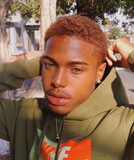 black teen guy red hairstyle