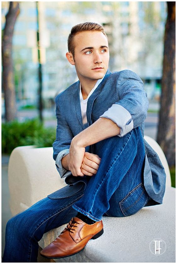 denim graduation outfits for guys