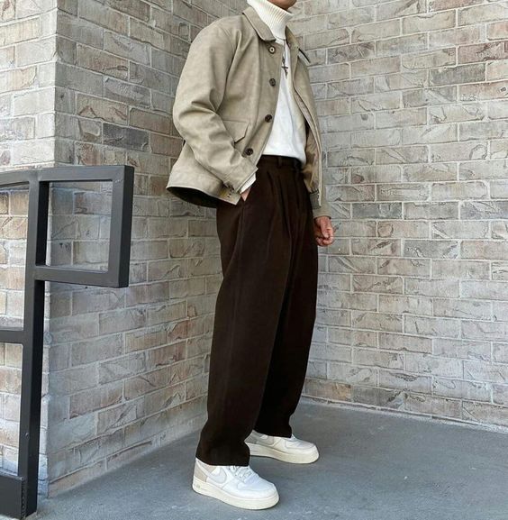 streetwear Air Force 1 outfit ideas men