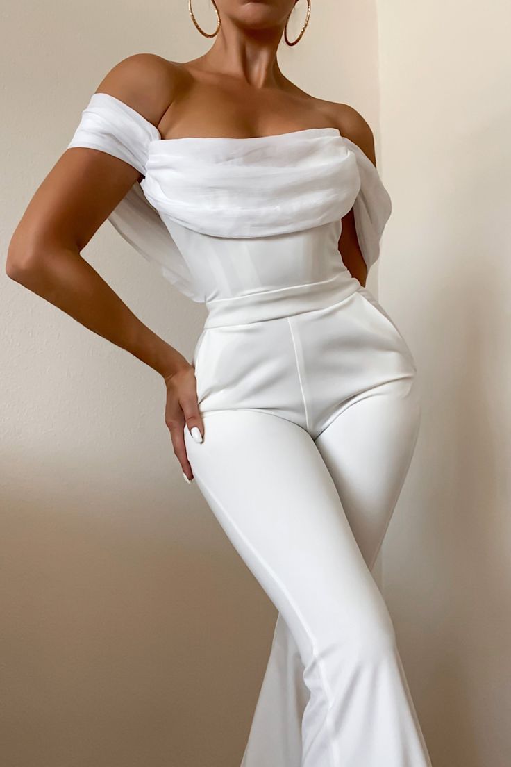 white graduation jumpsuit idea