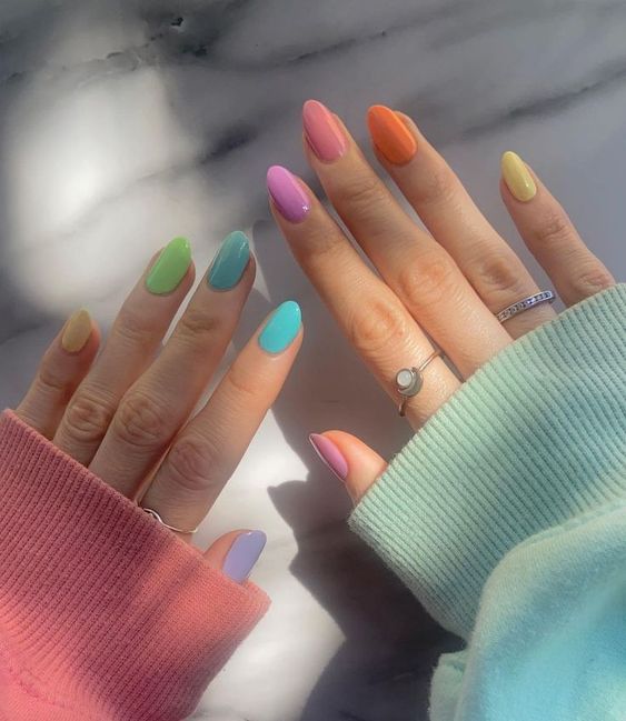cute teenage acrylic nails 