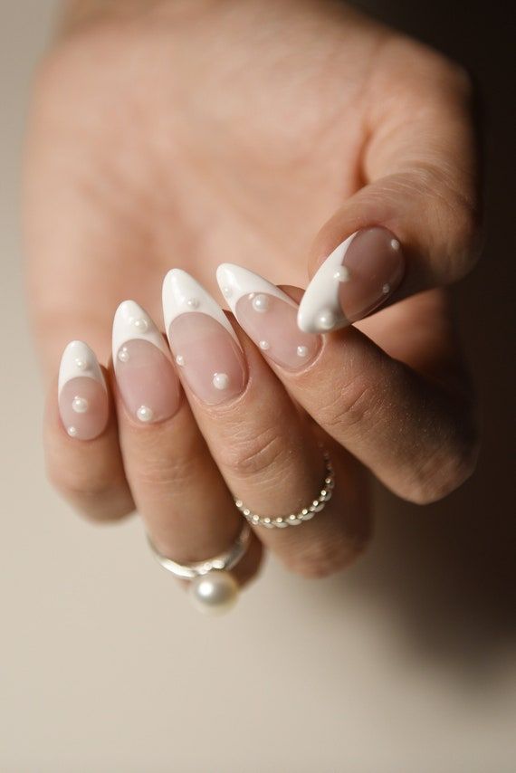 white simple nail design
