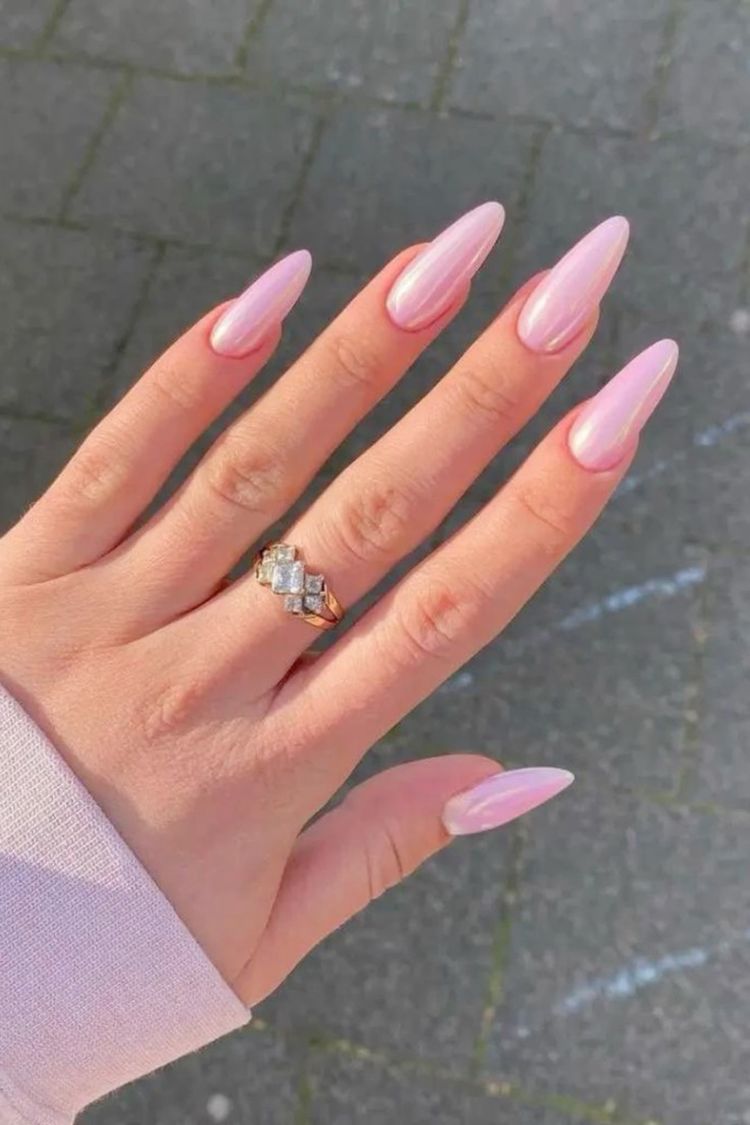 cute pink nails for graduation