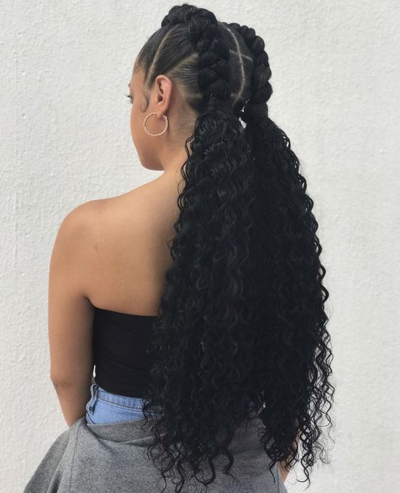 black hair graduation hair