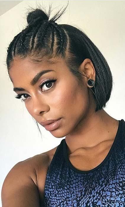 natural simple hairstyle for black hair
