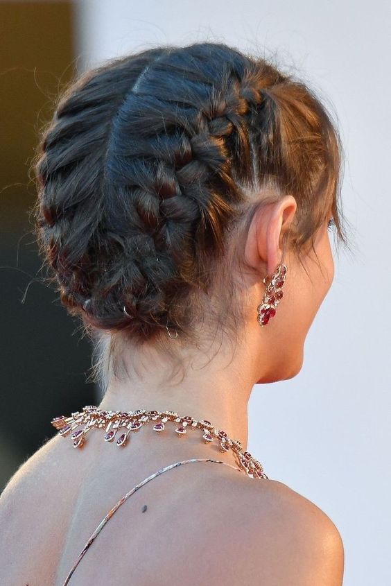 braided short hairstyle for graduation
