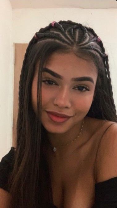 brunette with braids