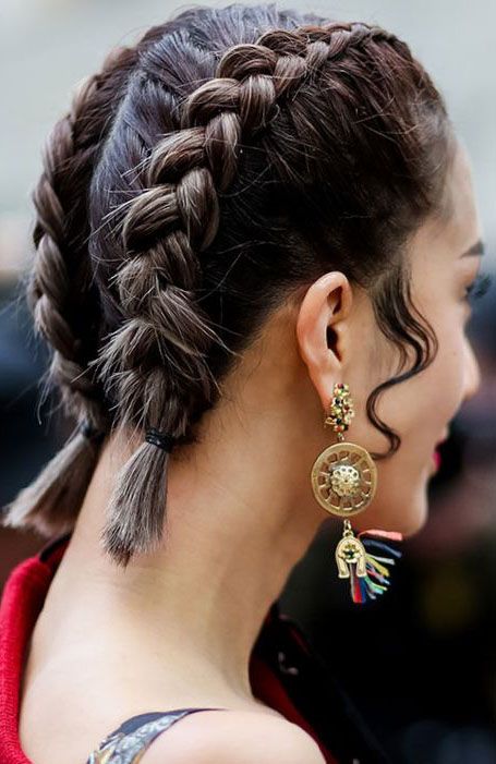 braided short hairstyle for graduation