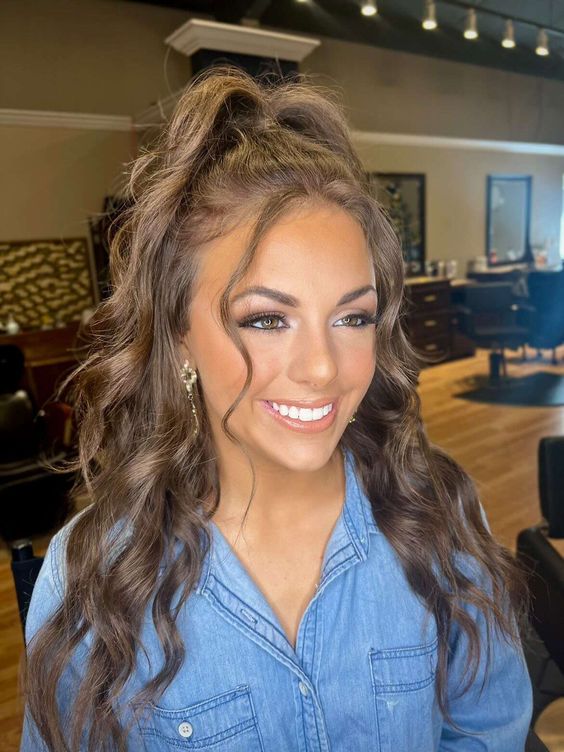 medium length straight hairstyle