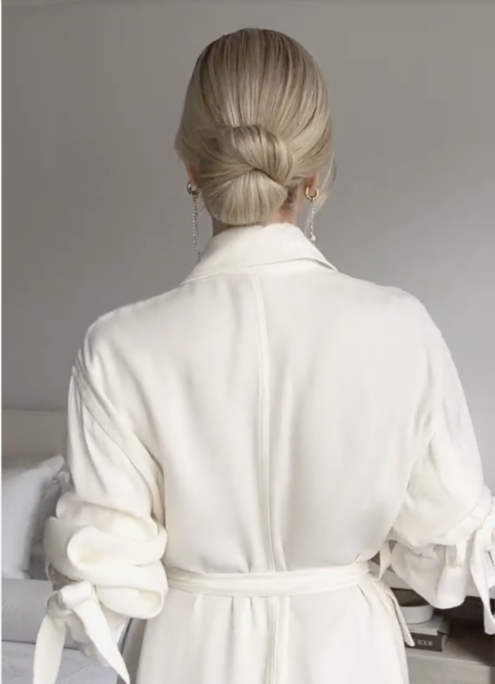 simple blonde hair updo