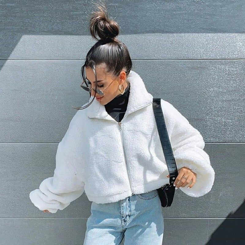 white jacket simple outfit
