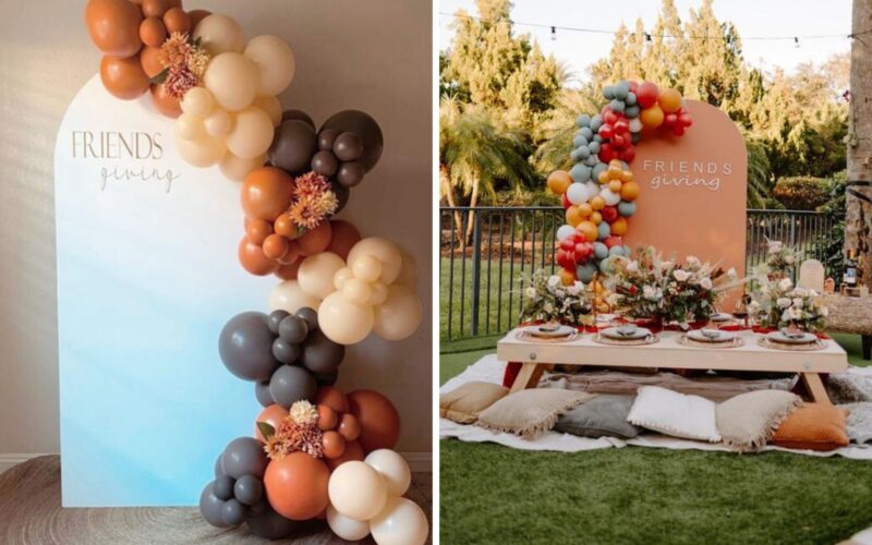 Friendsgiving backdrop ideas