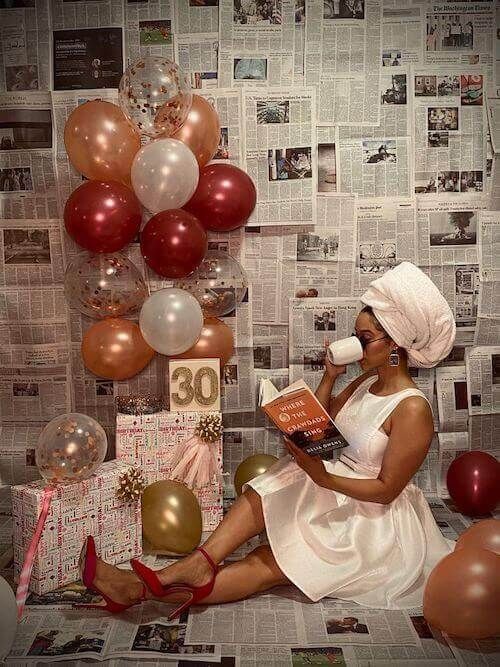 very creative at home photoshoot for birthday
