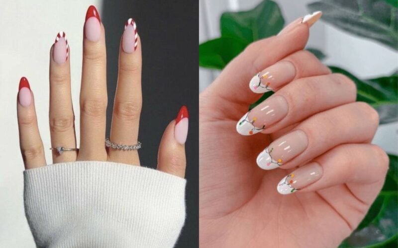 White Christmas Nails