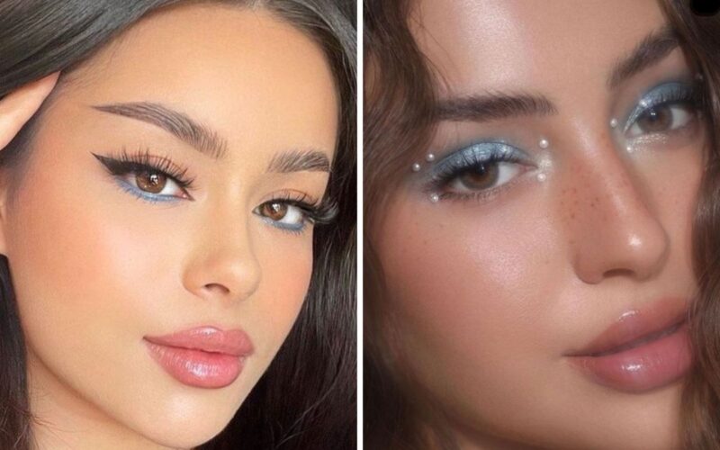 prom makeup ideas for a blue dress