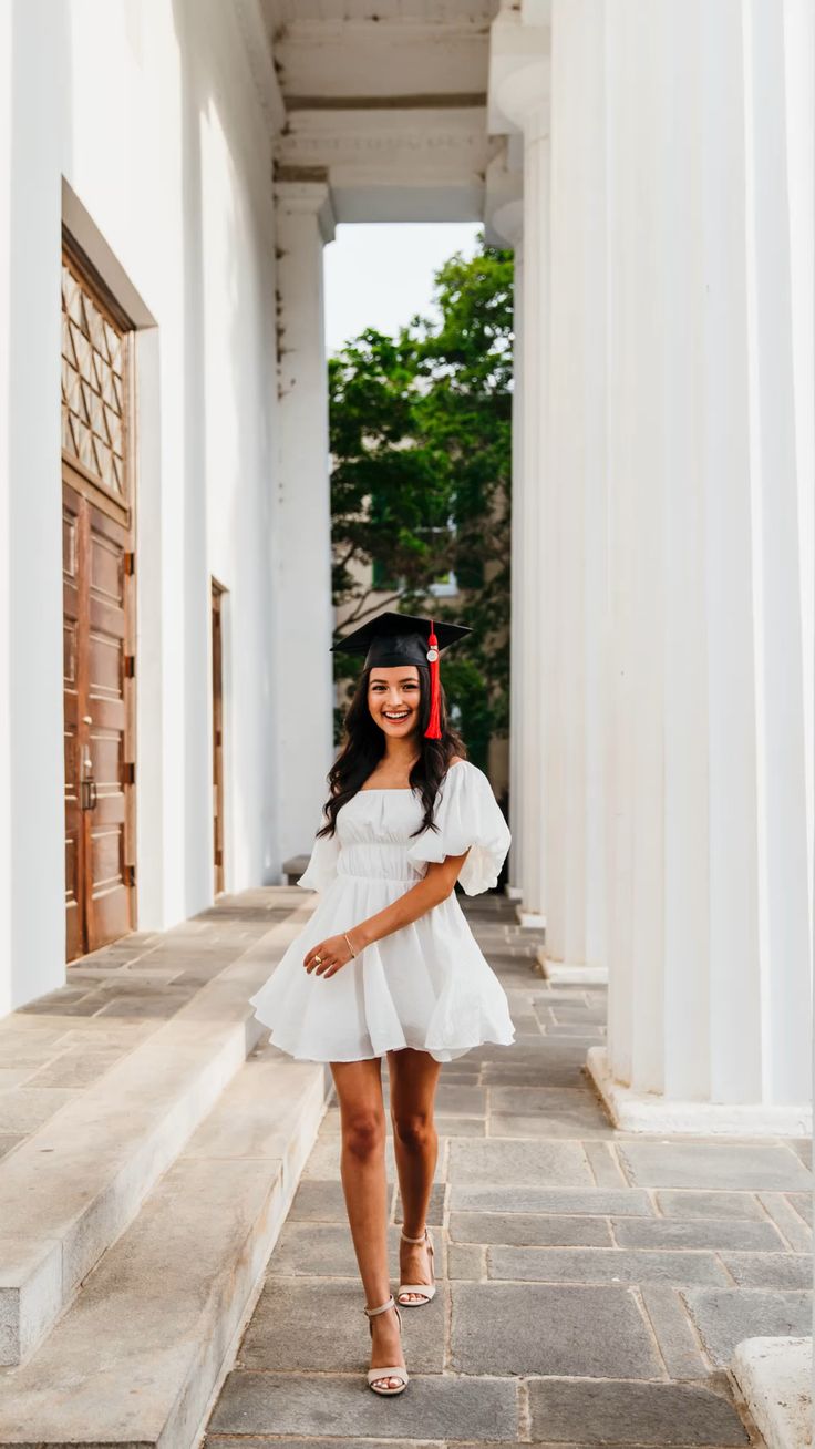 Cute White Graduation outfit ideas 