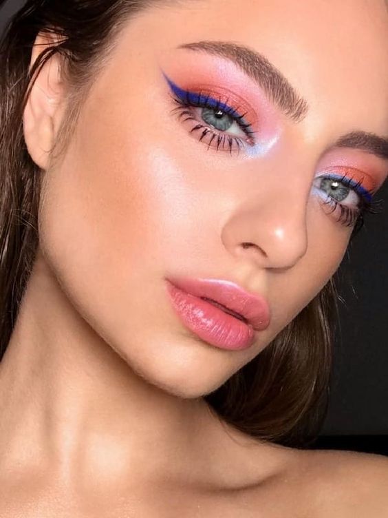 red white and blue eyeshadow
