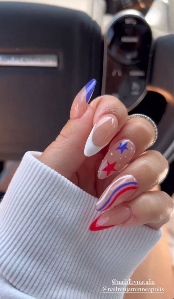 Fourth of july nail art 
