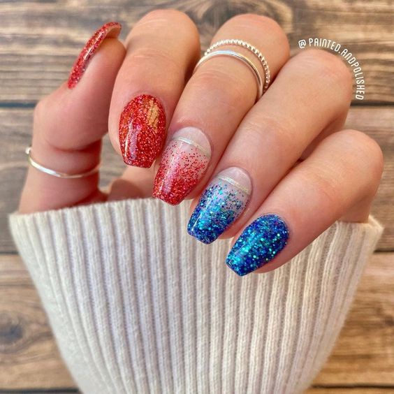 Fourth of july day nail ideas 