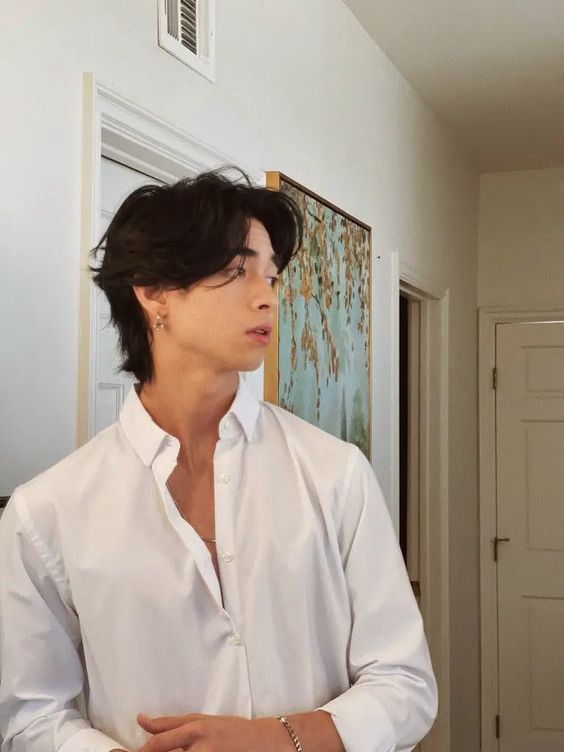 Wolf cut mullet 