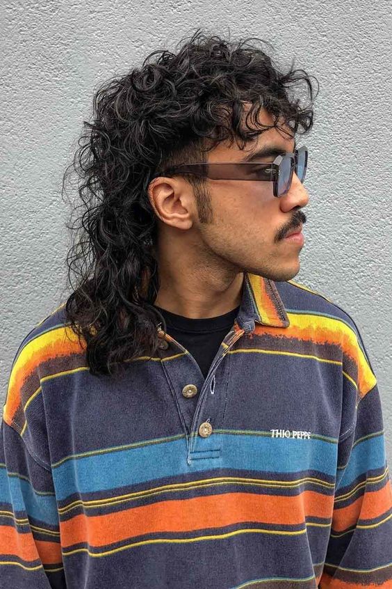 Wolf cut hairstyles for men 