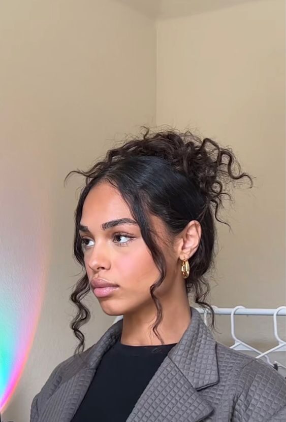 Simple mixed hair for girls 