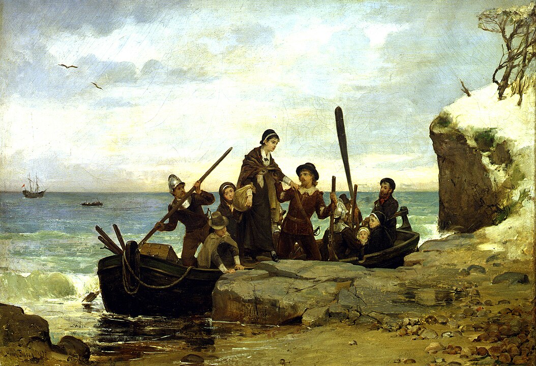 The Pilgrims Landed at Plymouth Rock
