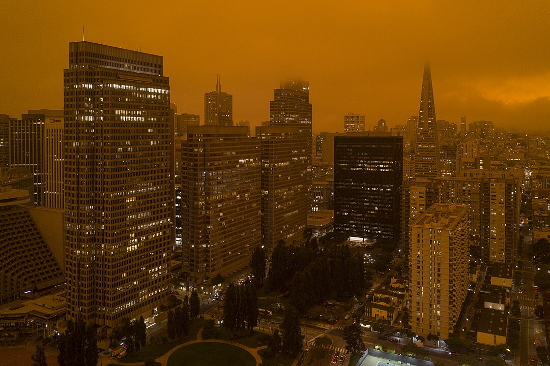 The Orange Skies of California Wildfires