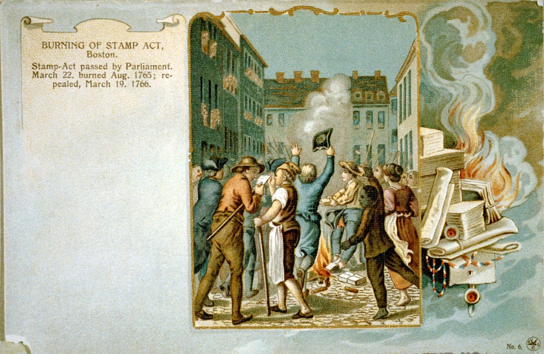 Burning of Stamp Act