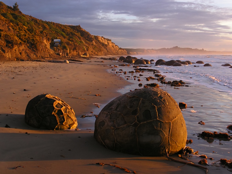 The Moeraki Boulders (Koekohe Beach, New Zealand)