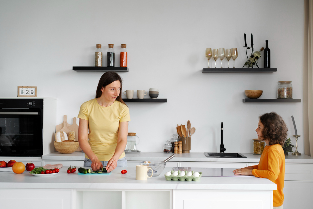 Open Shelving Instead of Upper Cabinets