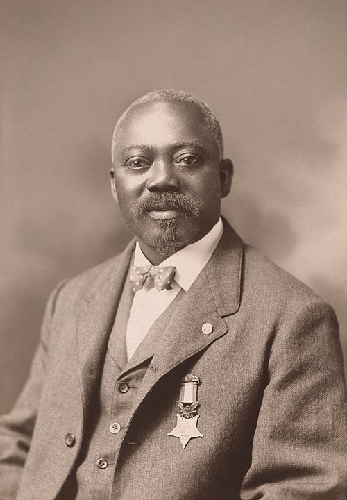 William H. Carney Holds the Colors