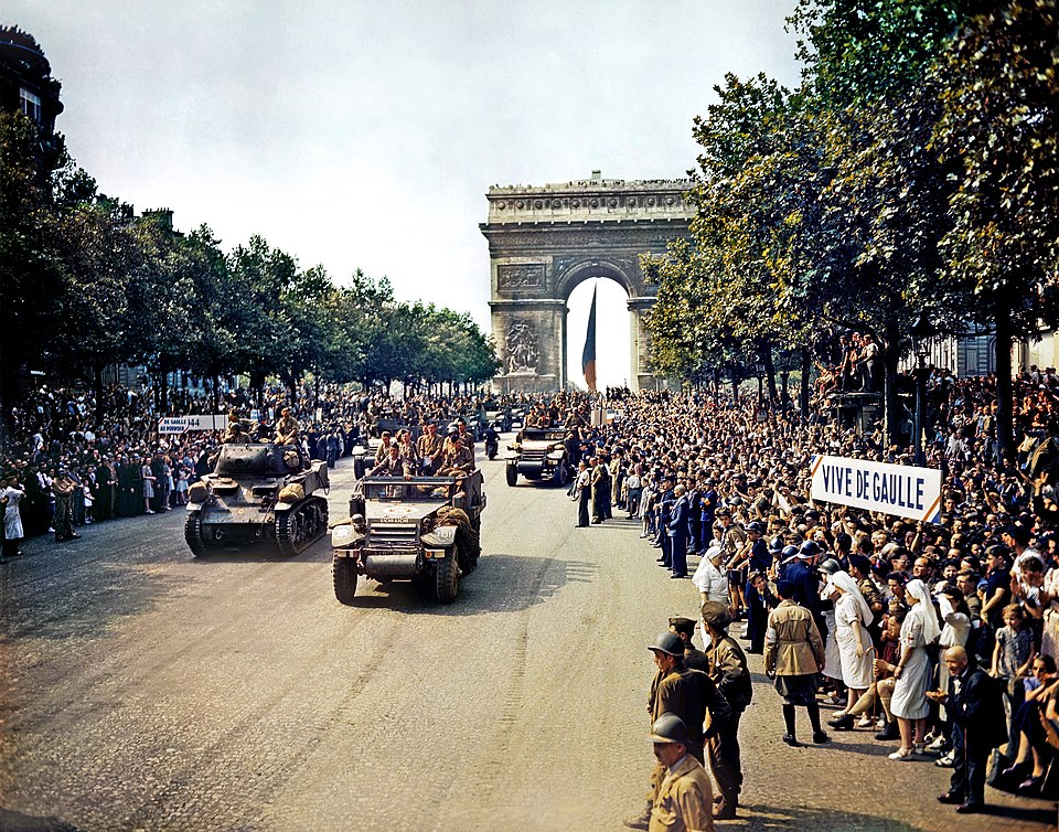 Free French Armor Enters Paris, August 24–25, 1944