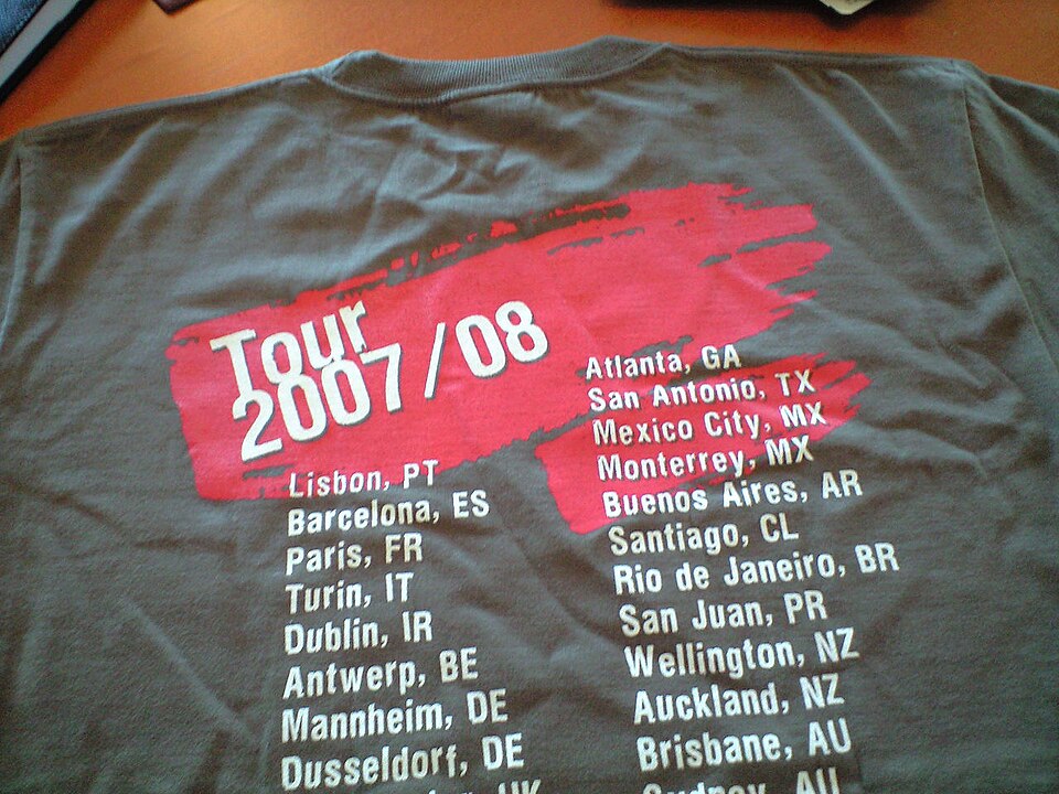 Vintage concert tees and tour merch