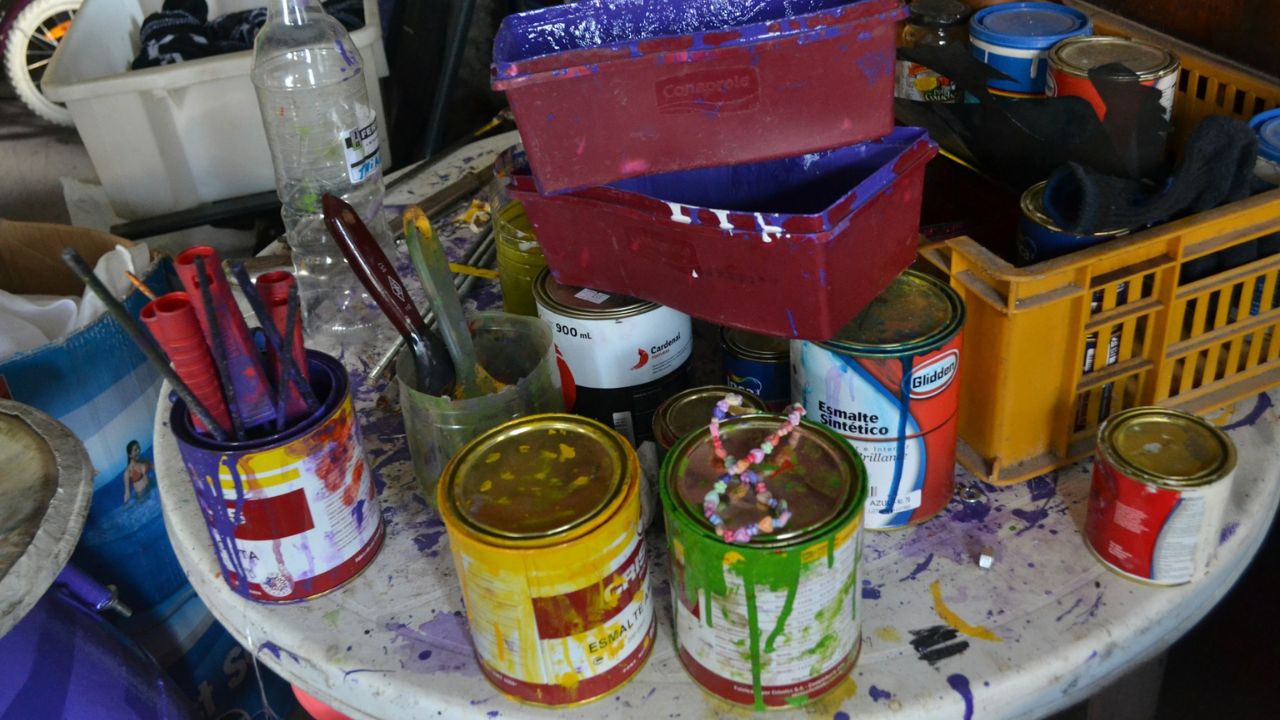 Leftover paint, solvents, and thinners