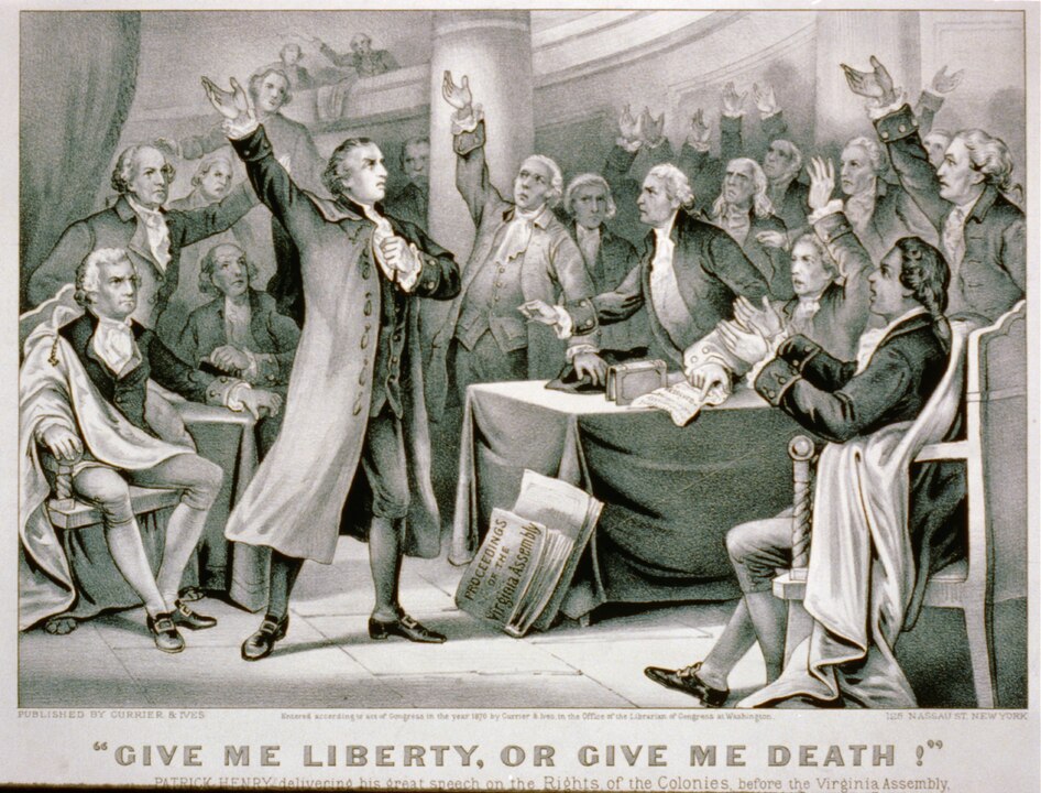 Patrick Henry, “Give me liberty” (1775)