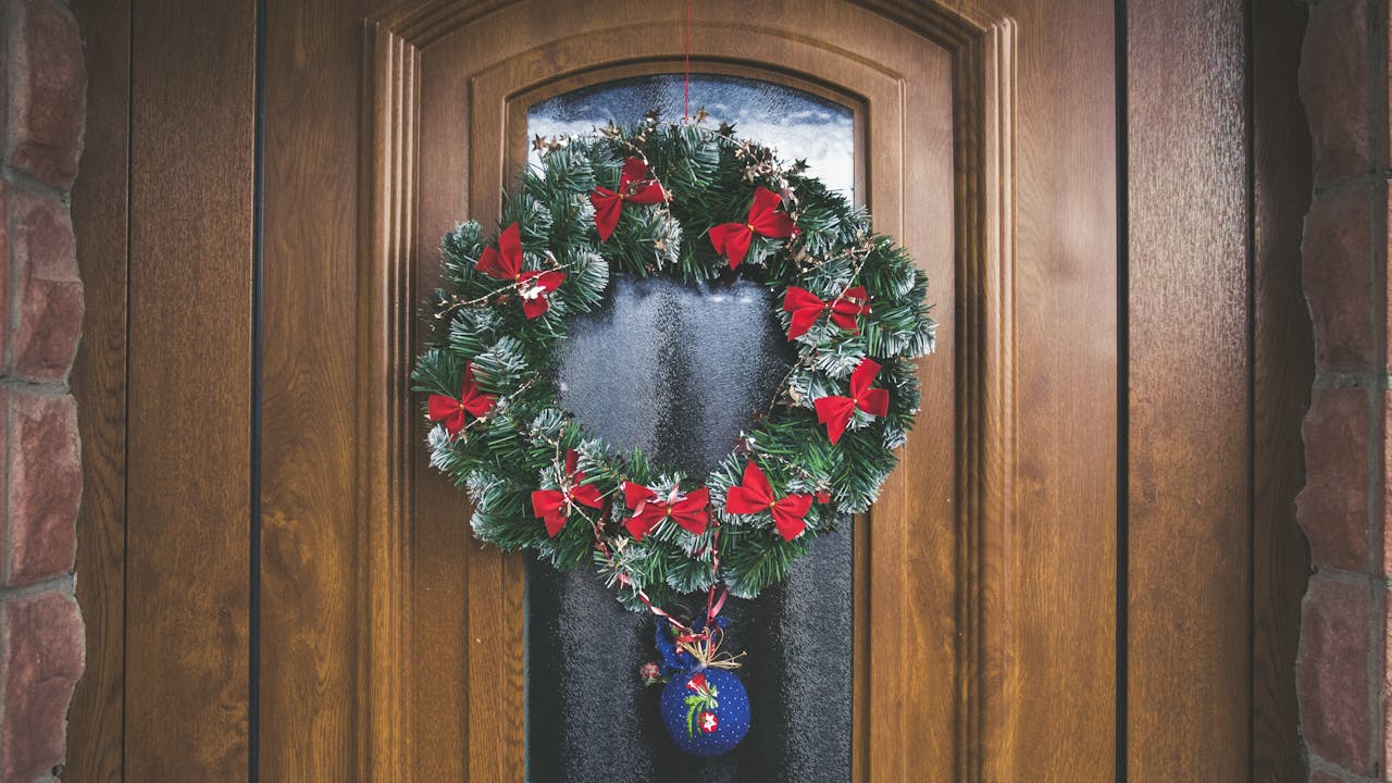 Seasonal Wreaths On A Private Door