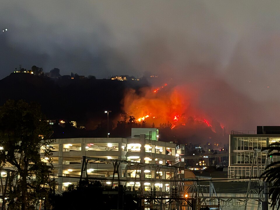 Fire Front Above Los Angeles