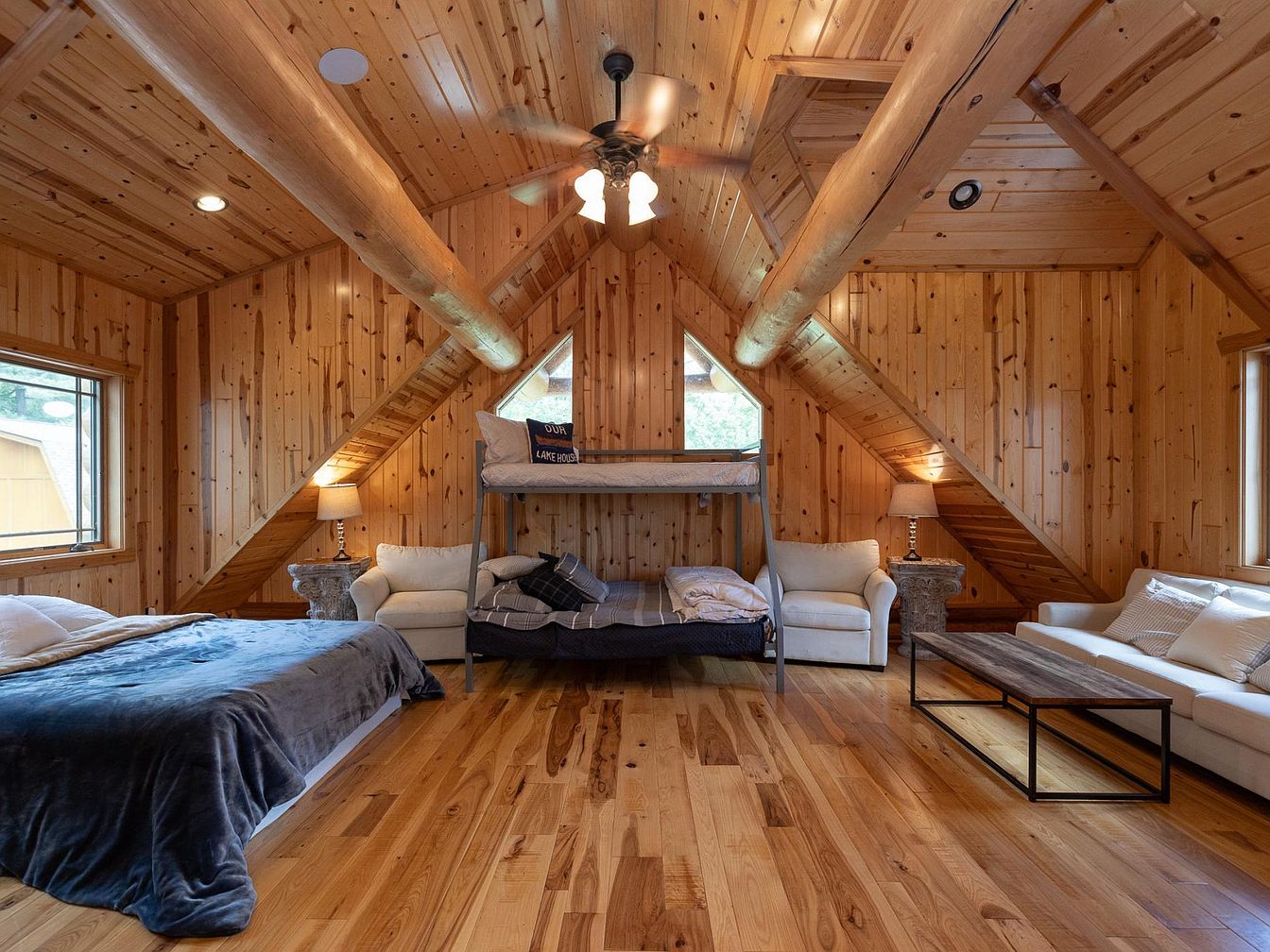 Cozy bedroom retreat with bunk bed