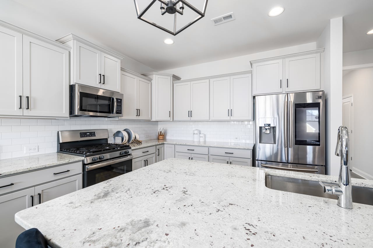 Glossy Granite And Busy Backsplashes