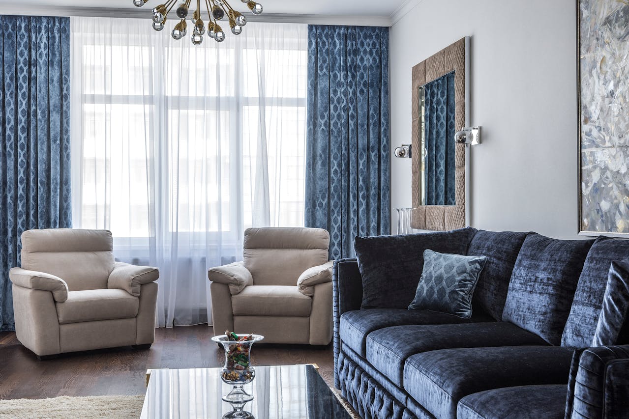 Velvet sofa
