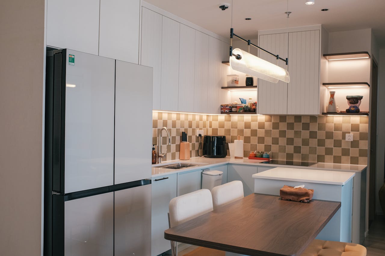 warm lighting kitchen