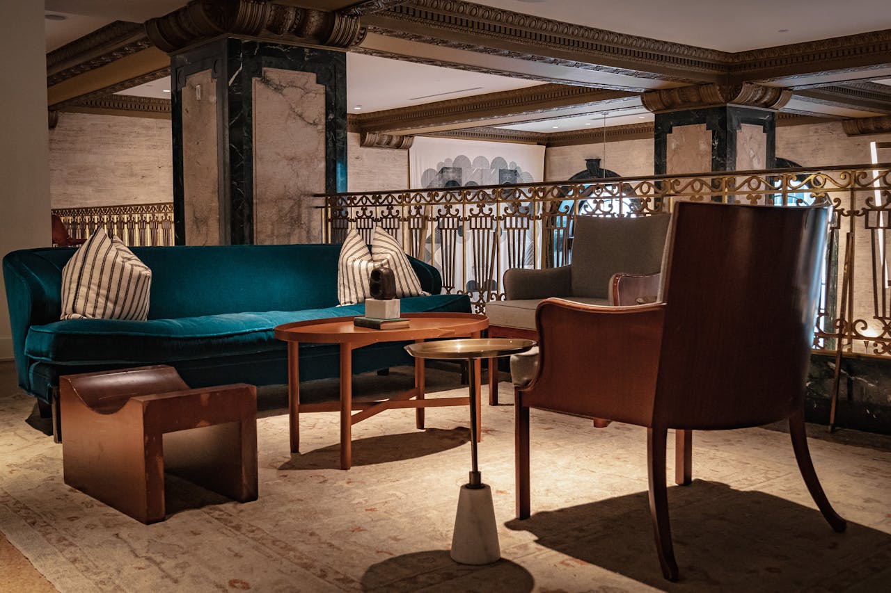 Velvet, Bouclé, And Leather Mixed In One Scene