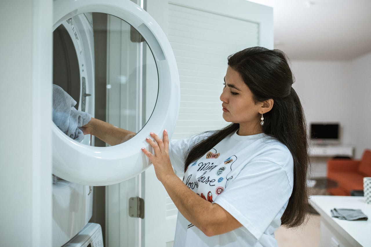 Vacuum Lint Behind and Under the Dryer
